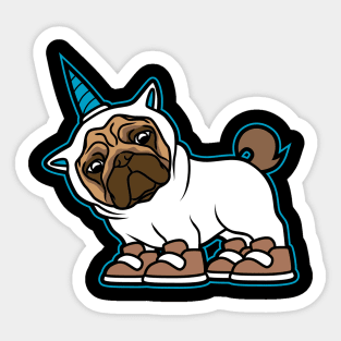 Unicorn Pug Sticker